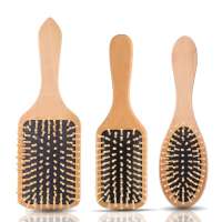 High quality wooden hair brushes eco-friendly massage cushion wood hair brush