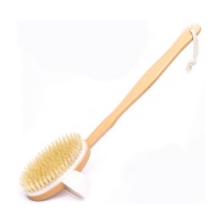 sponge pure bristle ash wood handle dry bath human body brush