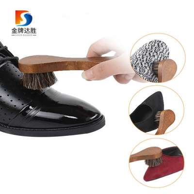 Long Wooden Handle Horse Hair Shoes Cleaning Brush