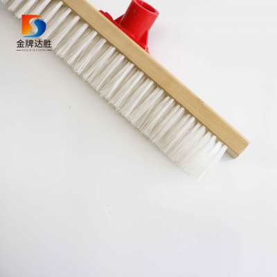 Wooden Block Long Handle Floor Cleaning Brush with Plastic Threaded Hole